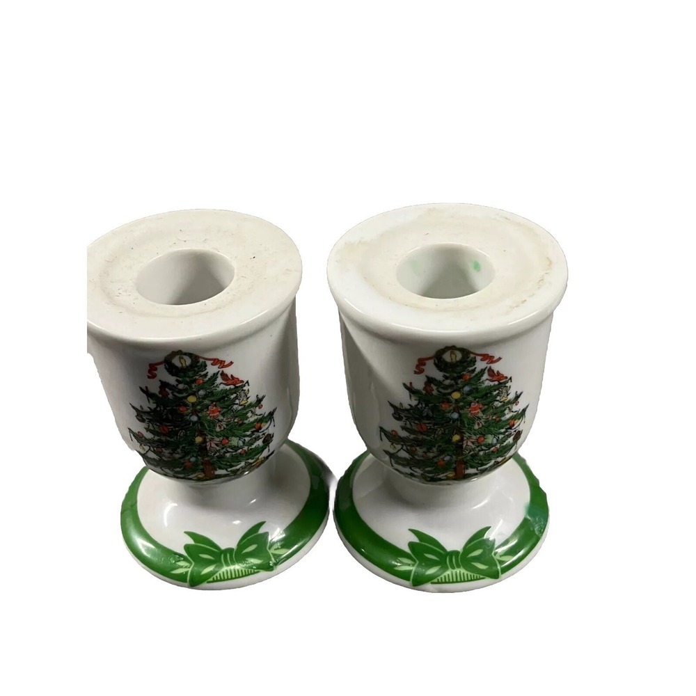Georges Briard Yule Tide Candlestick‎ Candle Holder Set of 2